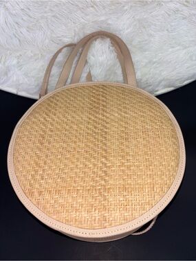 KAYU Round Woven Crossbody Bag in Tan - Neutral Everyday Style